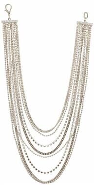 NEW TOVA women's wendy short necklace in silver
